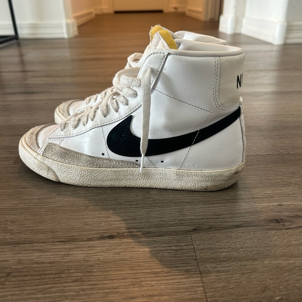Nike Blazer 77 Vintage White and Black High-Top Sneakers